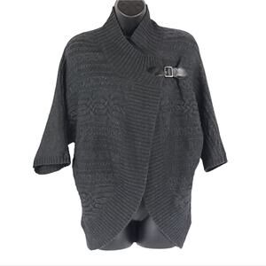 Fenn Wright Mason Sweater Wool Angora Rabbit Hair Blend Shrug Poncho Cardigan